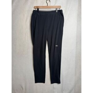 REI Co-op Mens Semi-Fitted Fleece Pants Black Tapered Hiking Lounge Size M